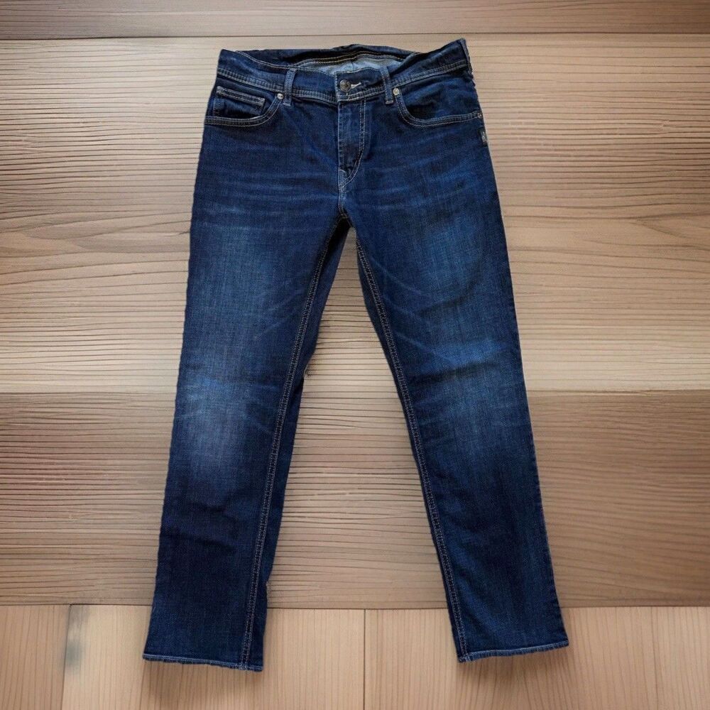 Silver Jeans Mens Allan Tag 30x30 (Fits 32x29) Dark Wash Straight Leg Blue Denim